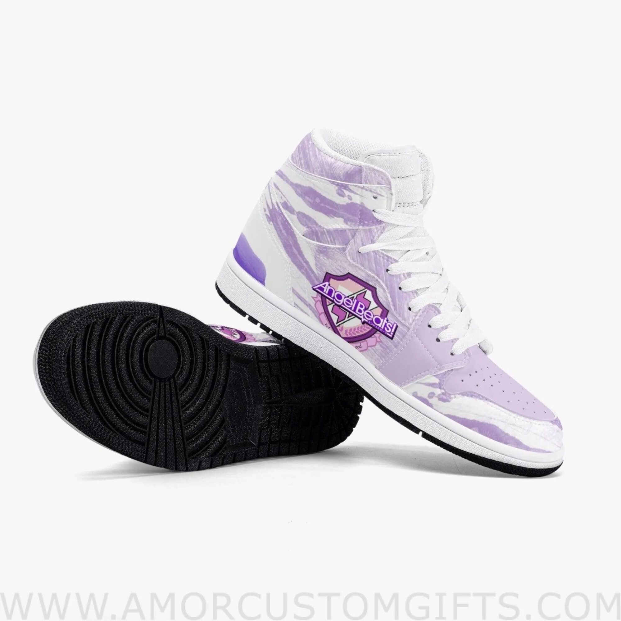 Custom Angel Beats Kanade JD1 Anime Sneakers Mid 1 Basketball Shoes