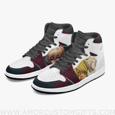 Custom Attack On Titan Annie Leon Hart JD1 Anime Sneakers Mid 1 Basketball Shoes