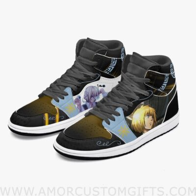 Custom Attack On Titan Armin Alert JD1 Anime Sneakers Mid 1 Basketball Shoes
