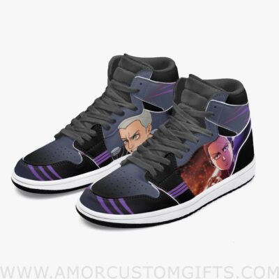 Custom Attack On Titan Connie Springer JD1 Anime Sneakers Mid 1 Basketball Shoes