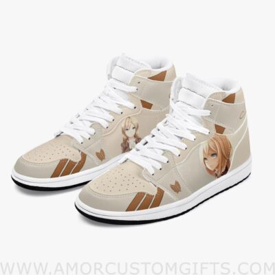 Custom Attack On Titan Historia Christa JD1 Anime Sneakers Mid 1 Basketball Shoes