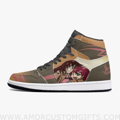 Custom Attack On Titan Isabel Magnolia JD1 Anime Sneakers Mid 1 Basketball Shoes