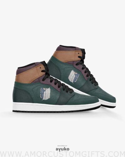 Custom Attack On Titan Survey Corps Air JD1 Anime Shoes Mid Top Sneakers