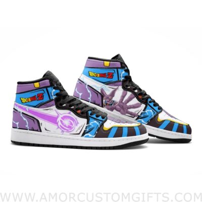 Custom Beerus Dragon Ball Z Mid Top Basketball Sneakers Shoes | Personalizable Anime Fan Sneakers