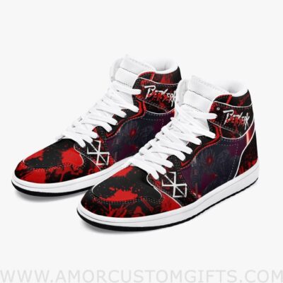 Custom Berserk Guts JD1 Anime Sneakers Mid 1 Basketball Shoes