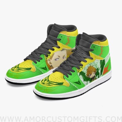 Custom Black Clover Finral Roulacase JD1 Anime Sneakers Mid 1 Basketball Shoes