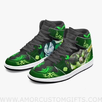 Custom Black Clover Jack the Ripper JD1 Anime Sneakers Mid 1 Basketball Shoes