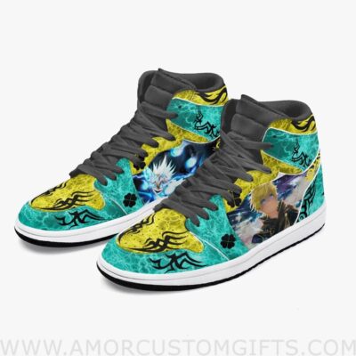 Custom Black Clover Luck Voltia JD1 Anime Sneakers Mid 1 Basketball Shoes