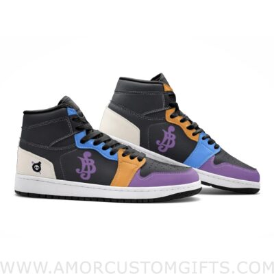 Custom Brook One Piece Mid Top Basketball Sneakers Shoes | Personalizable Anime Fan Sneakers