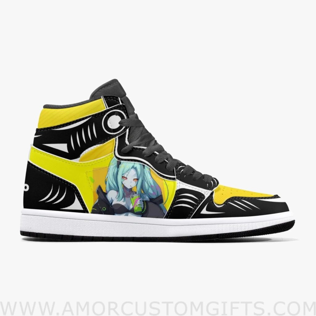 Custom Cyberpunk Edgerunners Rebecca JD1 Anime Sneakers Mid 1 Basketball Shoes