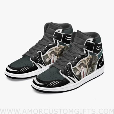 Custom Death Note Light Yagami JD1 Anime Sneakers Mid 1 Basketball Shoes