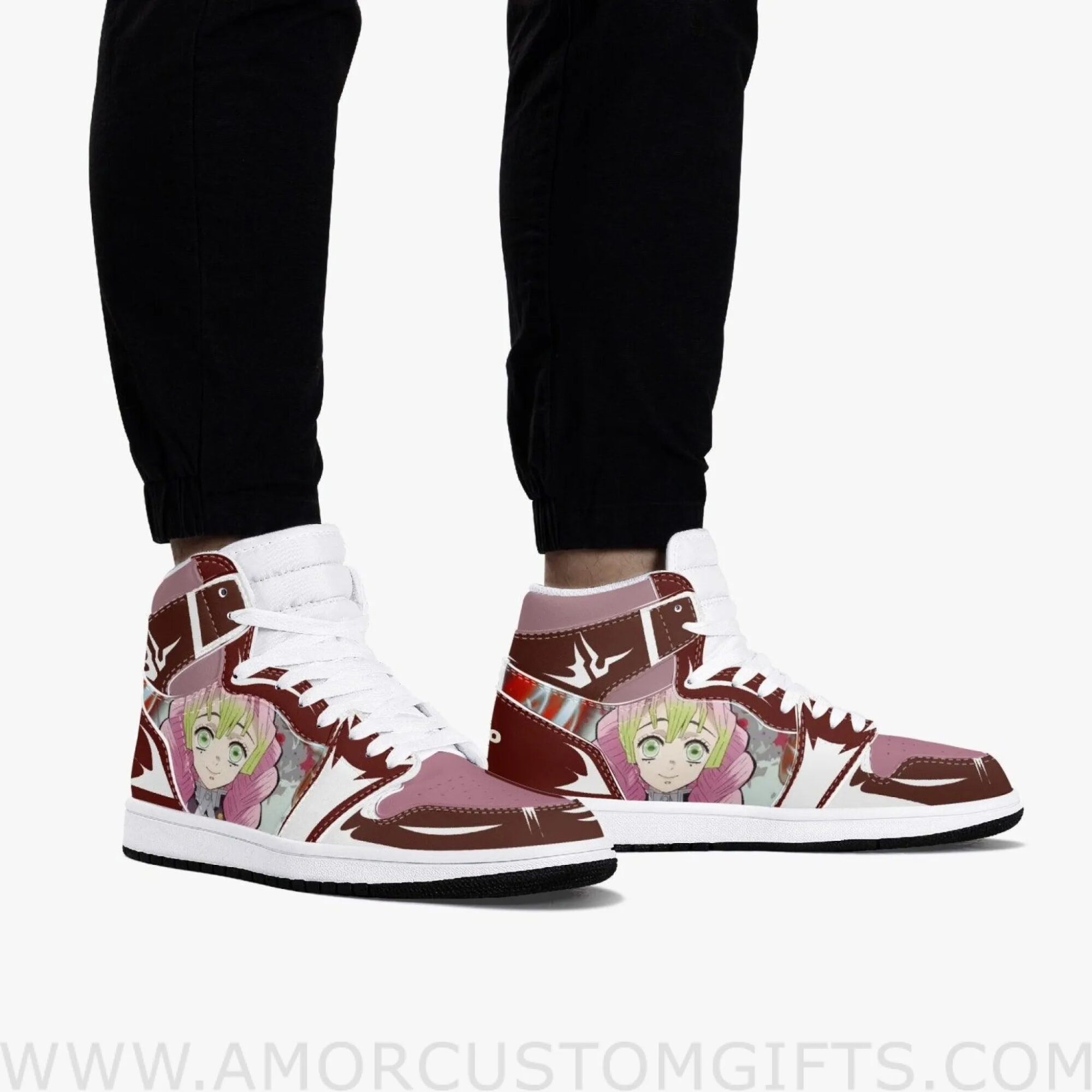 Custom Demon Slayer Mitsuri Kanroji JD1 Anime Shoes Mid Top Sneakers