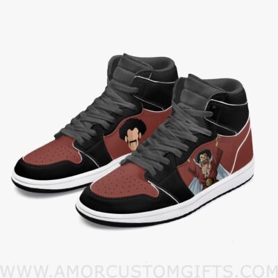 Custom Dragon Ball Super Mr. Satan JD1 Anime Sneakers Mid 1 Basketball Shoes