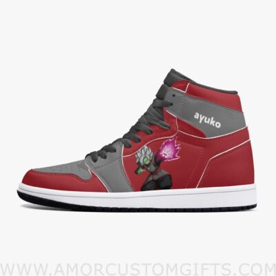 Custom Dragon Ball Z Zamasu Red/Grey JD1 Anime Sneakers Mid 1 Basketball Shoes