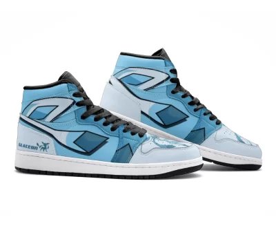Custom Glaceon Pokemon Mid Top Basketball Sneakers Shoes | Personalizable Anime Fan Sneakers
