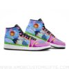 Custom Howl and Sophie Howl’s Moving Castle Mid Top Basketball Sneakers Shoes | Personalizable Anime Fan Sneakers