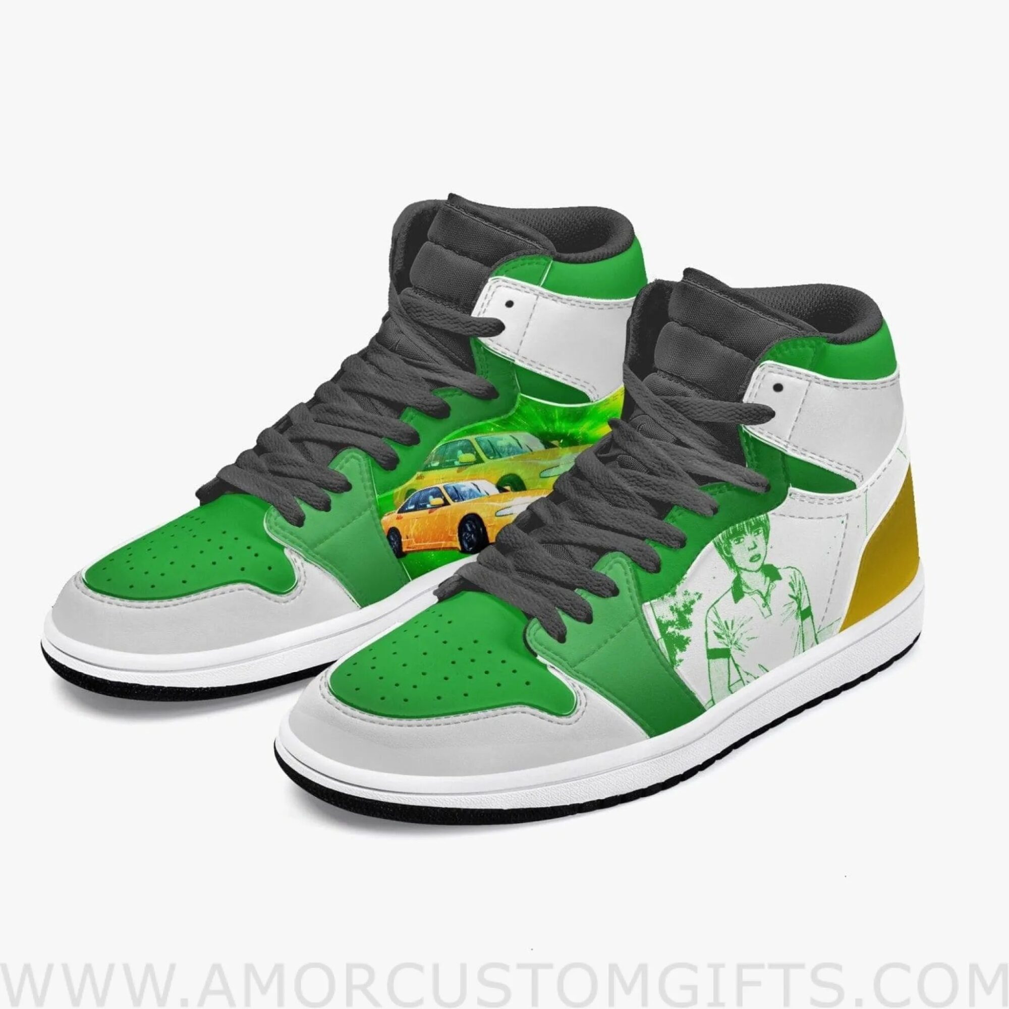 Custom Initial D Kenta Nakamura JD1 Anime Sneakers Mid 1 Basketball Shoes