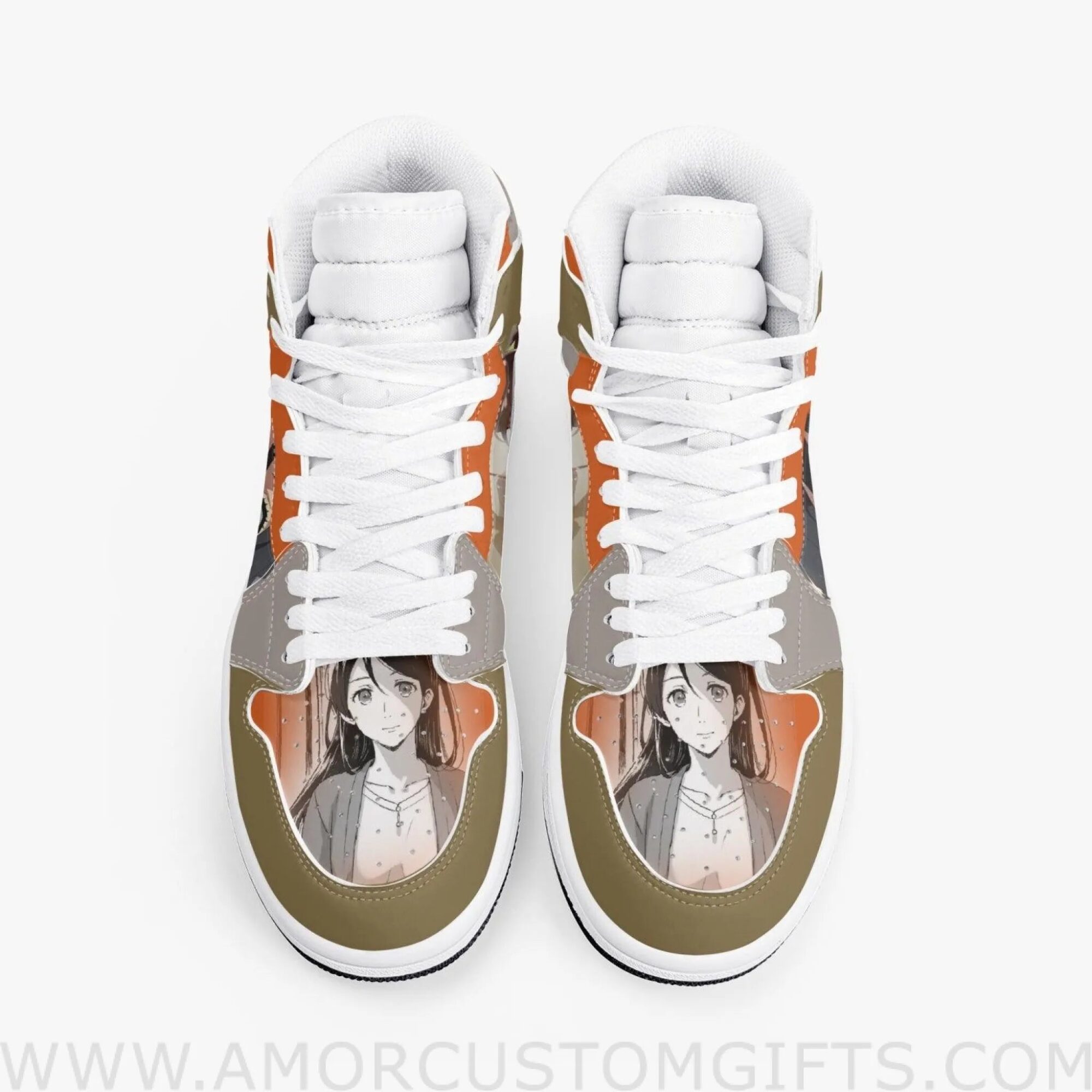 Custom Kimi no Na Wa Futaba Okiura-A JD1 Anime Sneakers Mid 1 Basketball Shoes