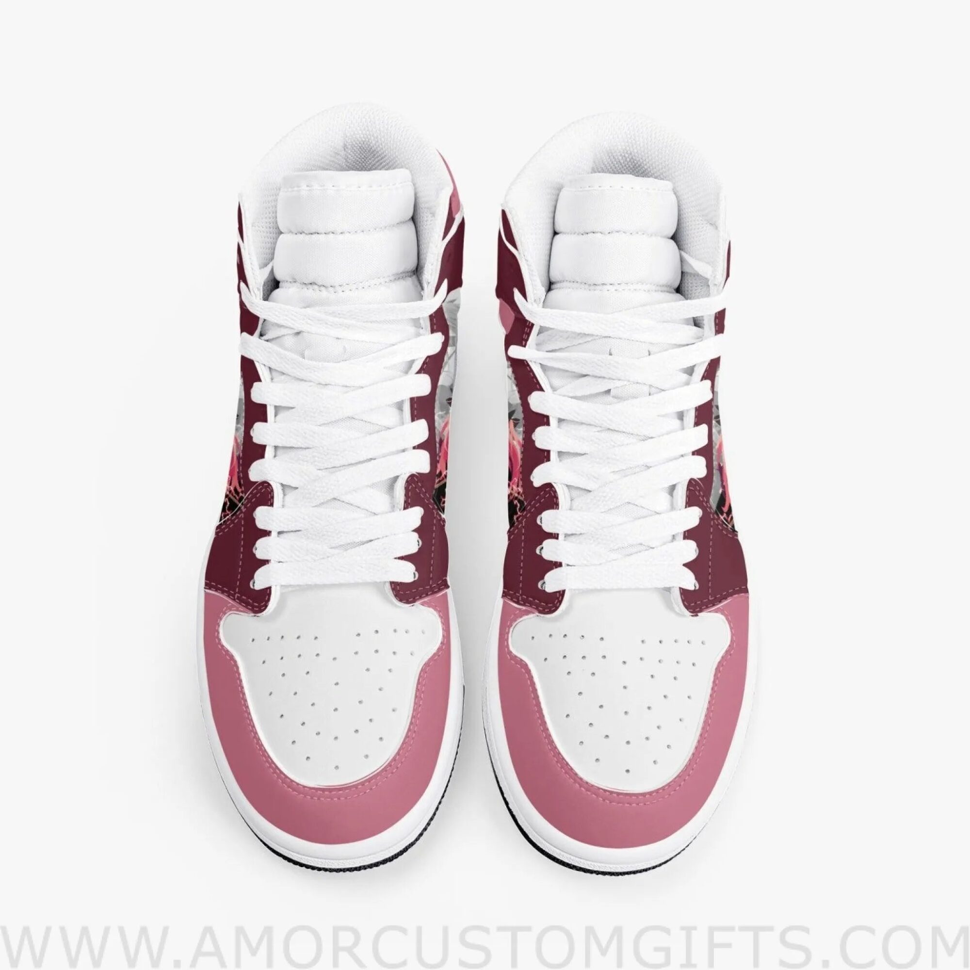 Custom Madoka Magica Sakura JD1 Anime Sneakers Mid 1 Basketball Shoes