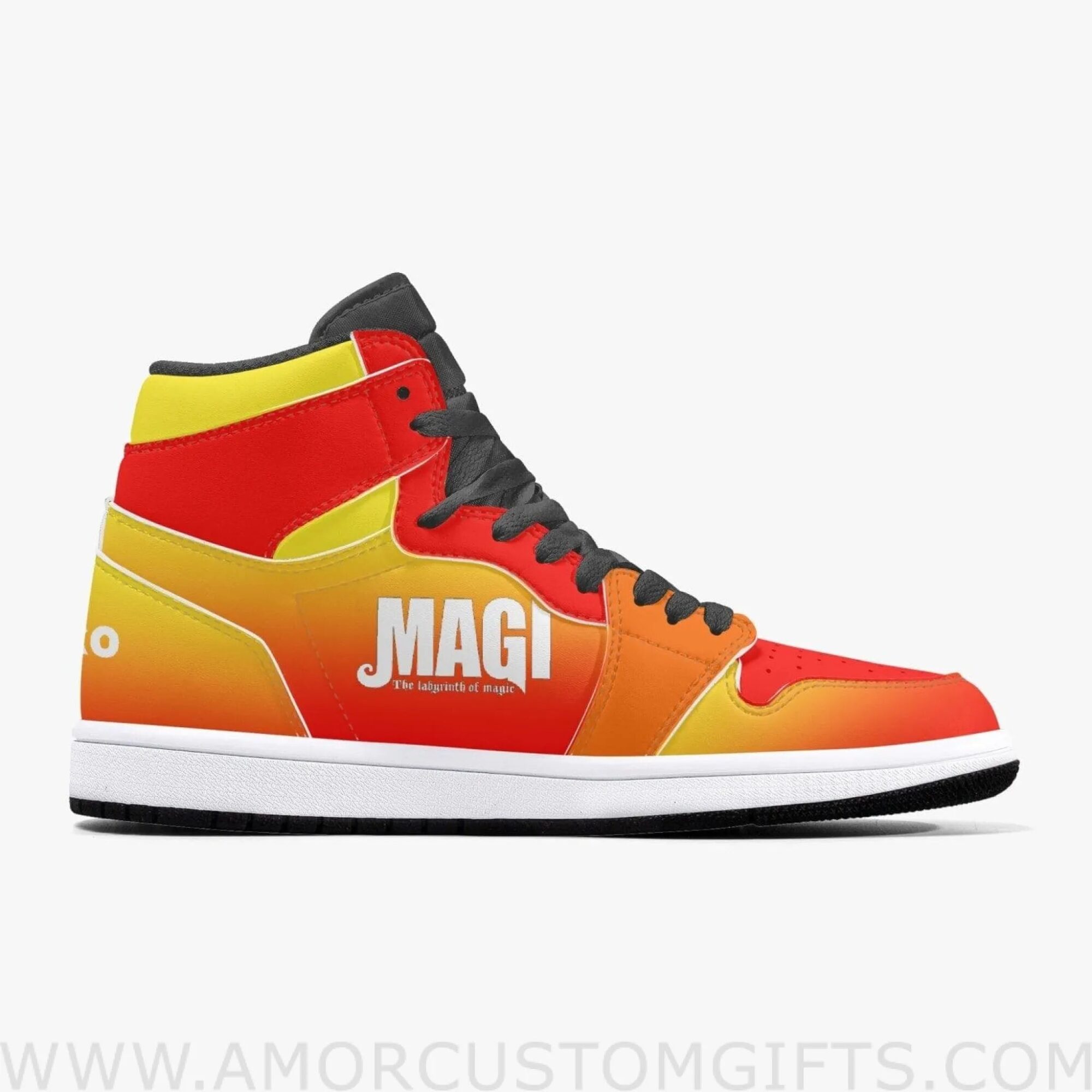 Custom Magi The Labyrinth Of Magic Alibaba JD1 Anime Sneakers Mid 1 Basketball Shoes