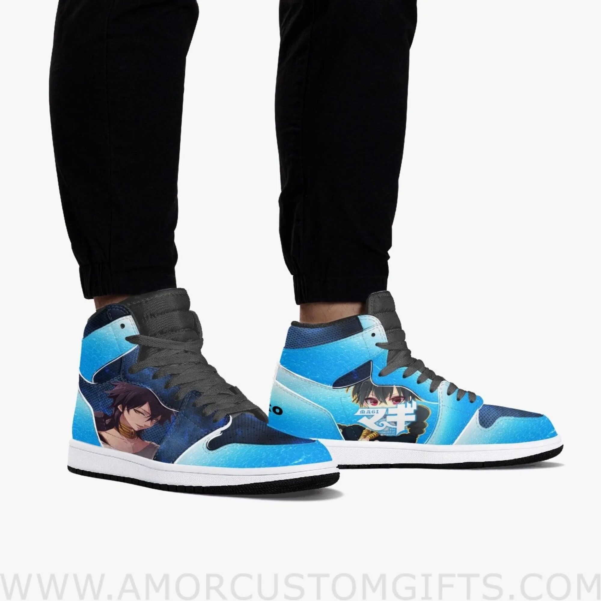 Custom Magi The Labyrinth Of Magic Judar JD1 Anime Sneakers Mid 1 Basketball Shoes