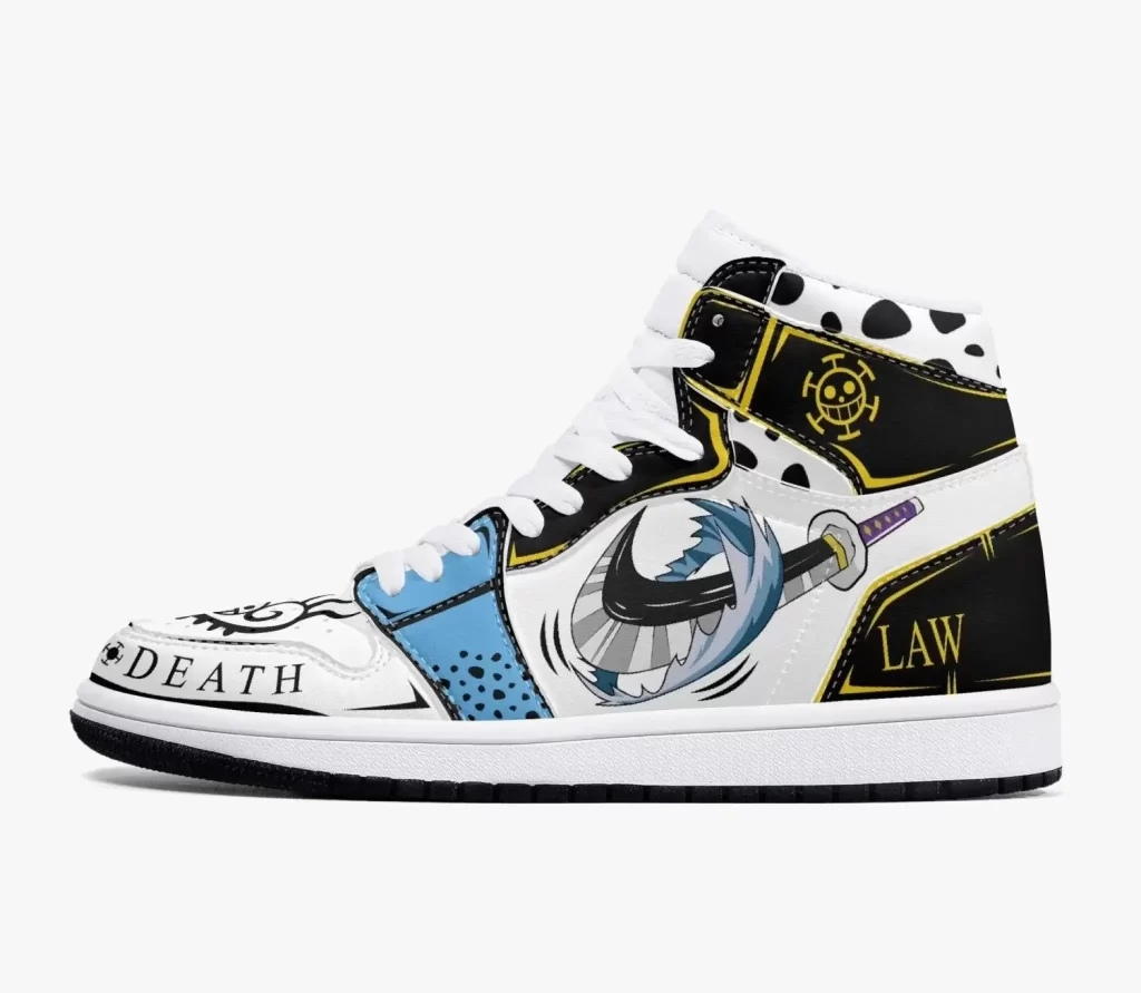 Custom One Piece Trafalgar D Water Law JD1 Anime Shoes Mid Top Sneakers