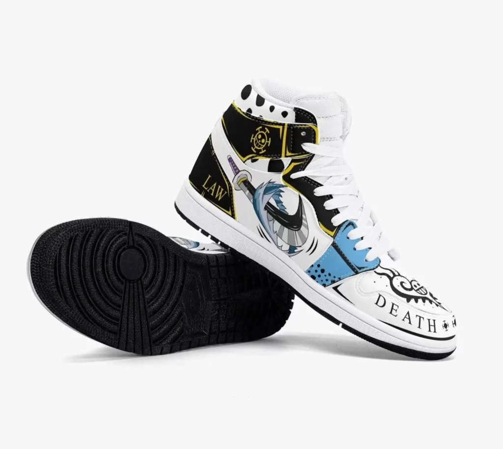 Custom One Piece Trafalgar D Water Law JD1 Anime Shoes Mid Top Sneakers