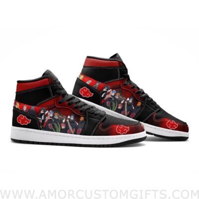 Custom Red Cloud Members Mid Top Basketball Sneakers Shoes | Personalizable Anime Fan Sneakers