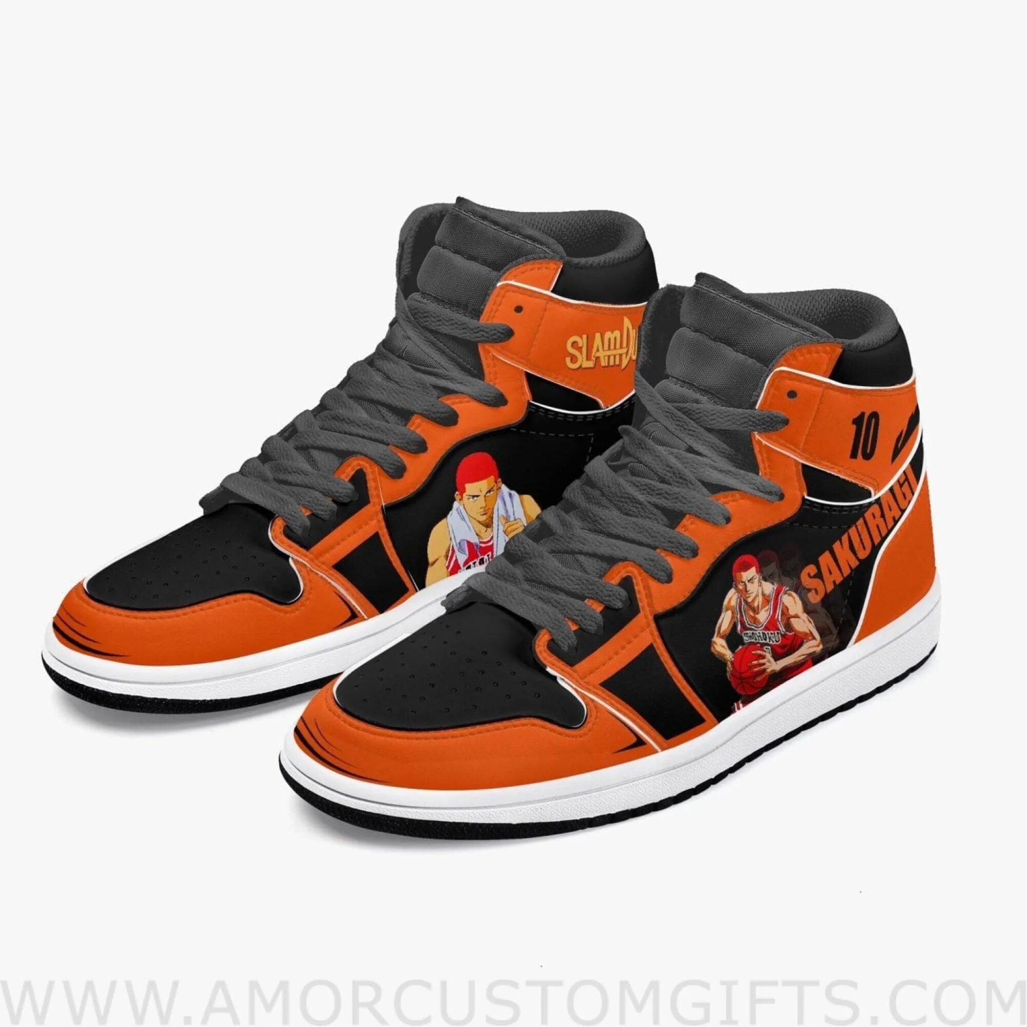 Custom Slam Dunk Sakuragi JD1 Anime Sneakers Mid 1 Basketball Shoes