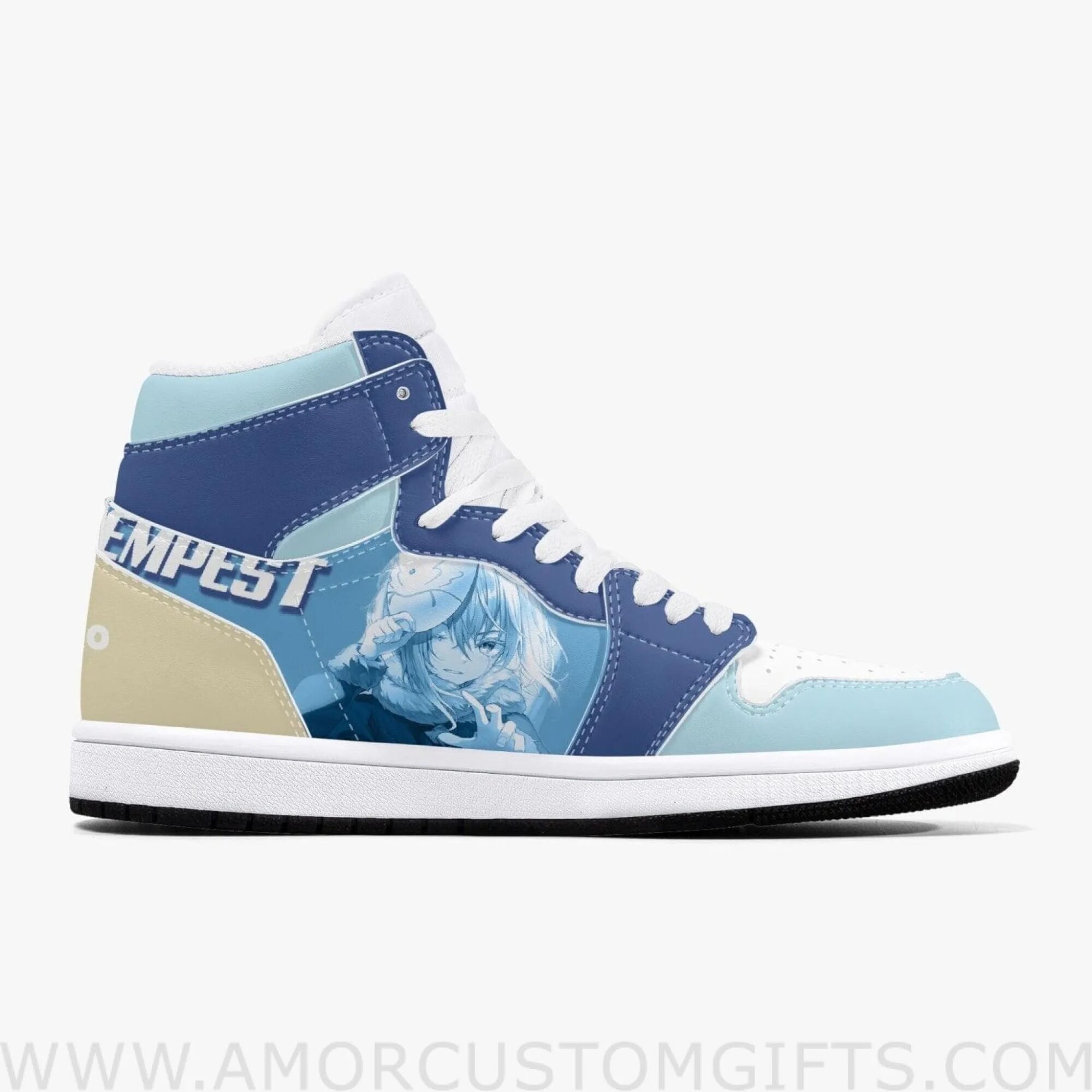 Custom That Time I Got Reincarnated as a Slime Rimuru JD1 Anime Sneakers Mid 1 Basketball Shoes