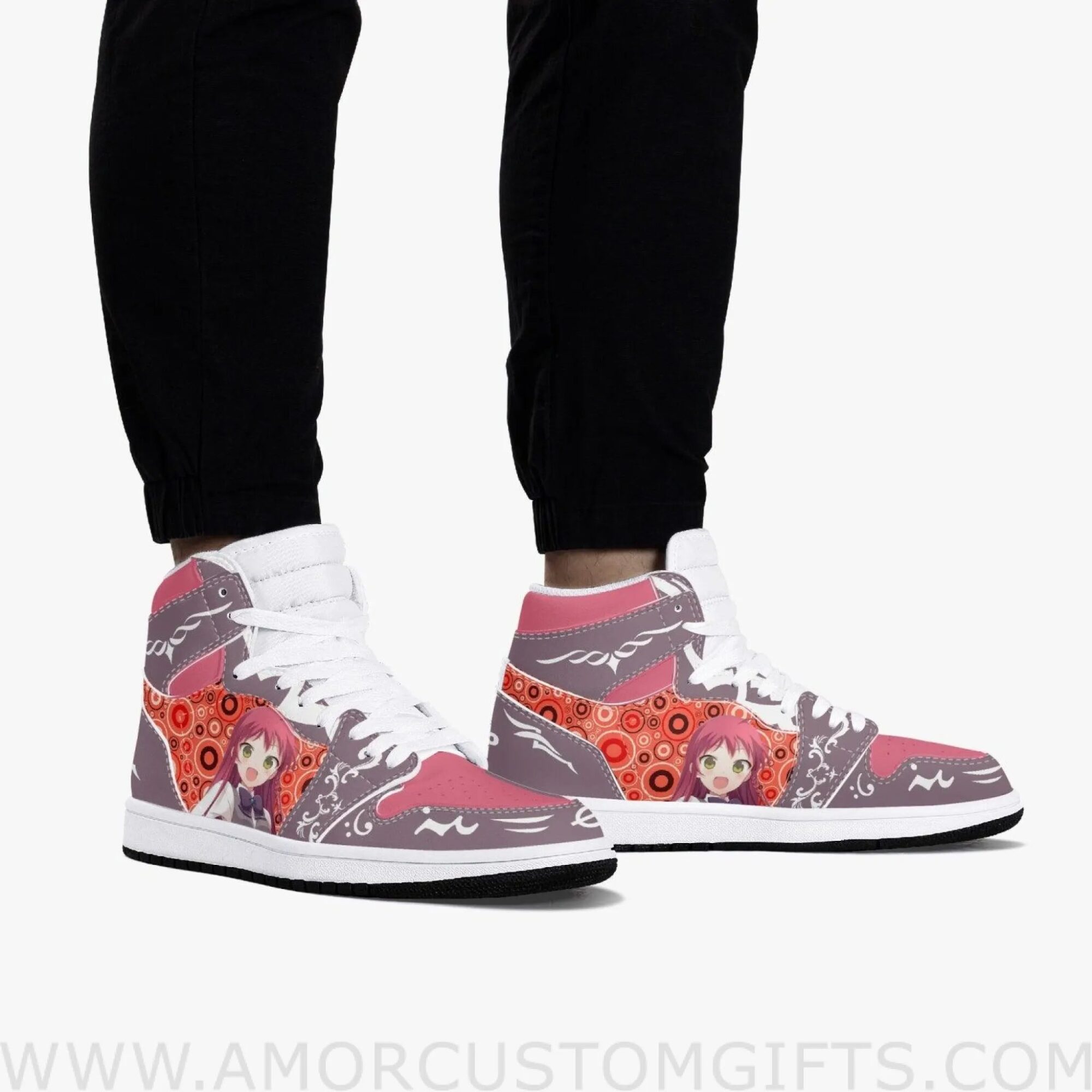 Custom The Devil Is a Part-Timer! Emi Yusa JD1 Anime Sneakers Mid 1 Basketball Shoes