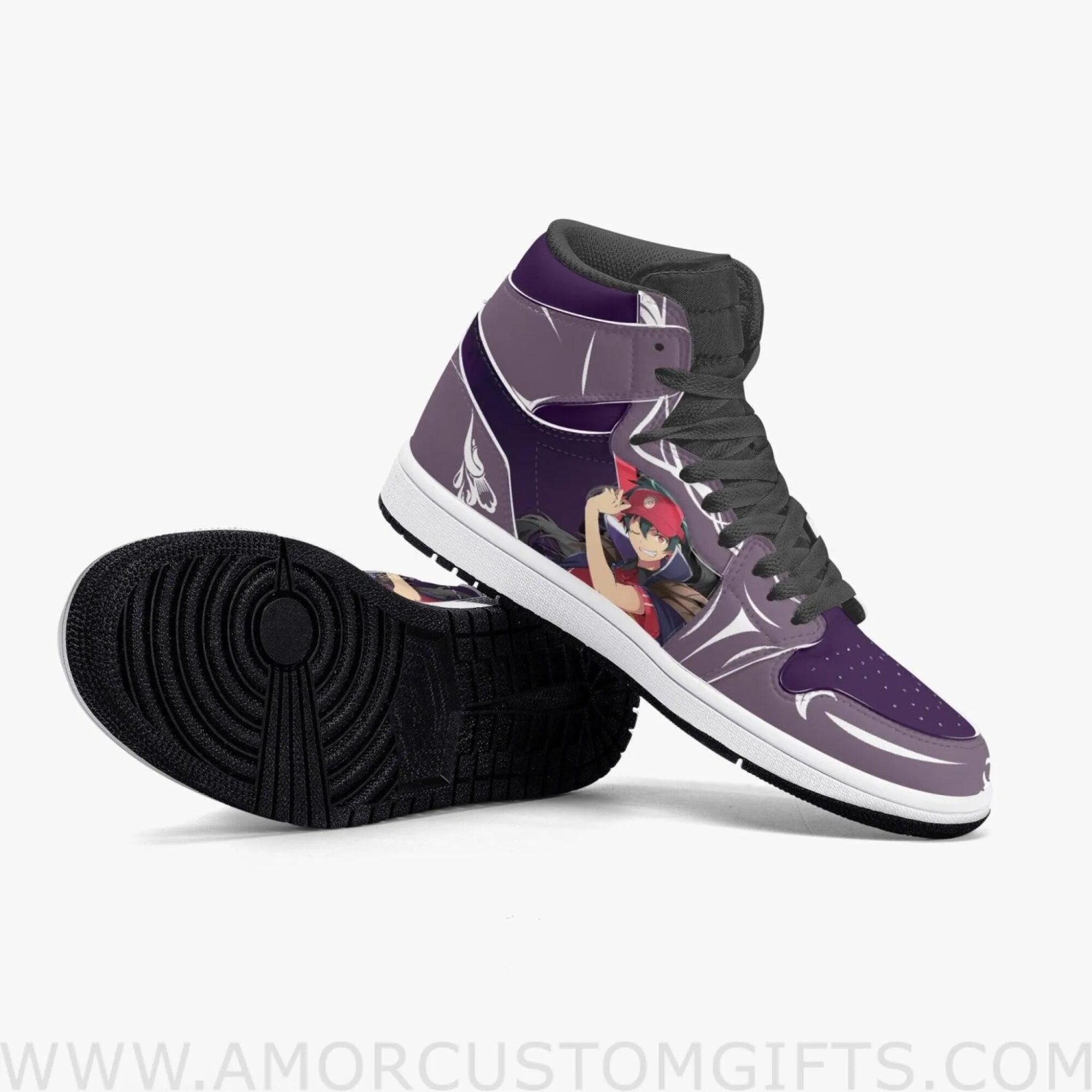 Custom The Devil Is a Part-Timer! Sadao Maou JD1 Anime Sneakers Mid 1 Basketball Shoes