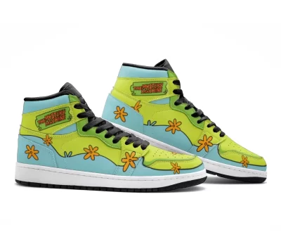 Custom The Mystery Machine Scooby Doo Mid Top Basketball Sneakers Shoes | Personalizable Anime Fan Sneakers