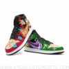 Custom Zoro and Luffy One Piece Mid Top Basketball Sneakers Shoes | Personalizable Anime Fan Sneakers