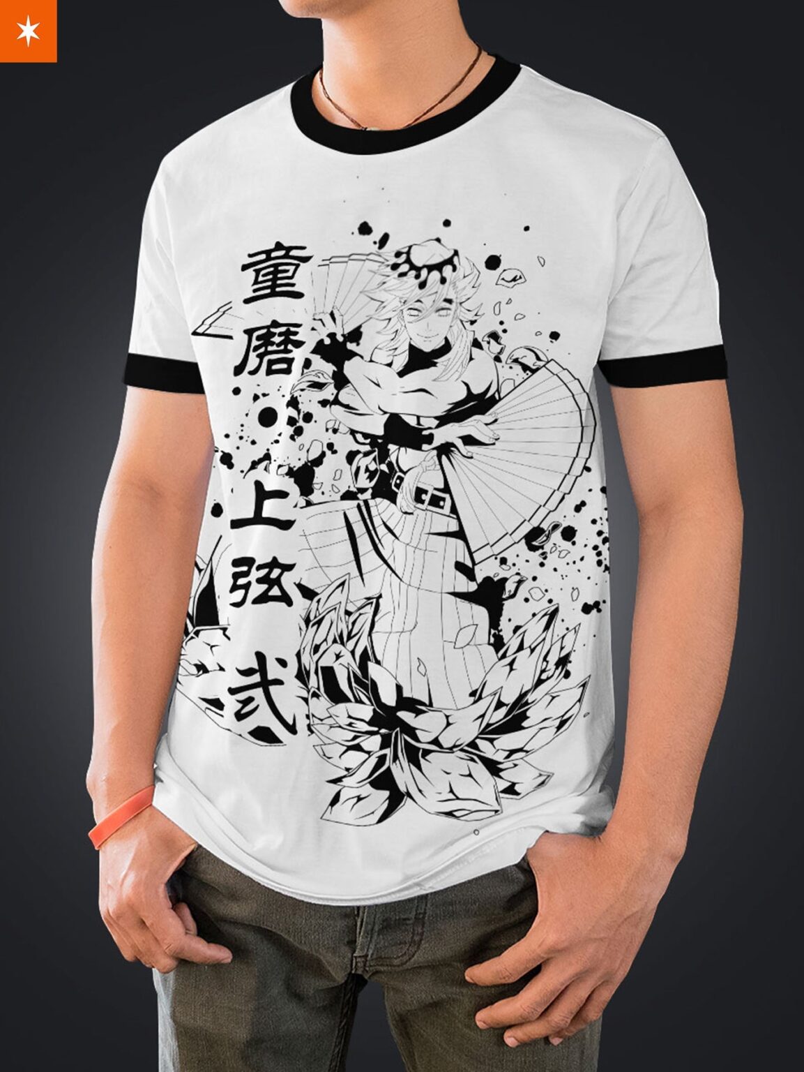 Doma B&W Demon Slayer Anime Unisex T-Shirt