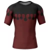 Hooktab Doma Demon Slayer Short Sleeve Rash Guard Compression Shirt Cosplay Anime Gym Shirt