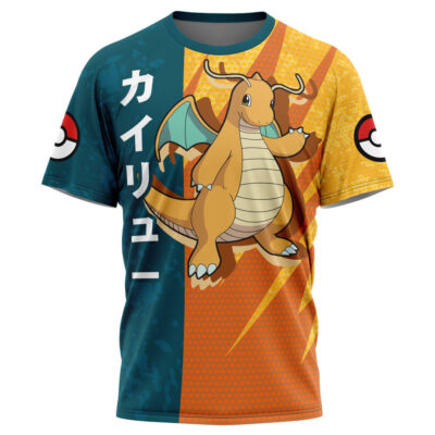 Hooktab Dragonite Attack Pokemon Shirt Anime T-Shirt