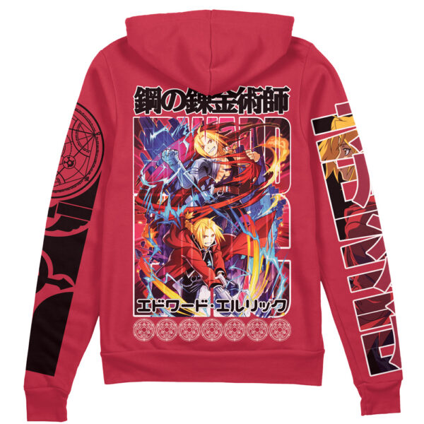 Edward Elric Fullmetal Alchemist Streetwear Otaku Cosplay Anime Zip Hoodie