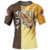 Hooktab Eevee Attack Pokemon Short Sleeve Rash Guard Compression Shirt Cosplay Anime Gym Shirt