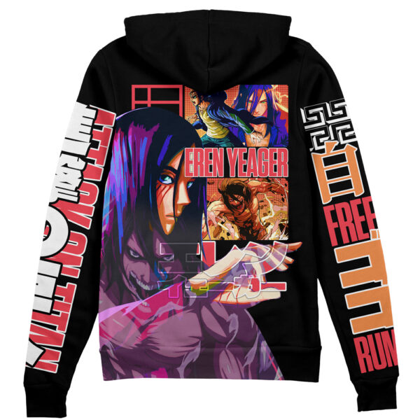 Eren Yeager V3 Attack on Titan Streetwear Otaku Cosplay Anime Zip Hoodie