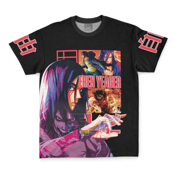 Hooktab Eren Yeager V3 Attack on Titan Streetwear Anime T-Shirt