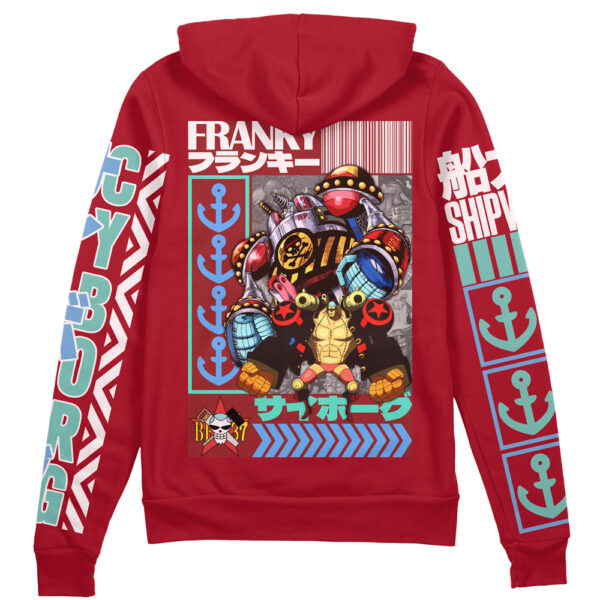 Franky One Piece Streetwear Otaku Cosplay Anime Zip Hoodie