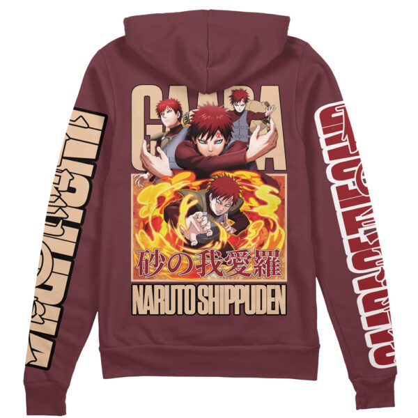 Gaara Naruto Shippuden Streetwear Otaku Cosplay Anime Zip Hoodie
