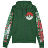 Gardevoir Pokemon Streetwear Otaku Cosplay Anime Zip Hoodie