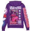 Gigantamax Gengar Pokemon Streetwear Otaku Cosplay Anime Zip Hoodie