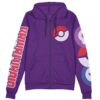 Gigantamax Gengar Pokemon Streetwear Otaku Cosplay Anime Zip Hoodie