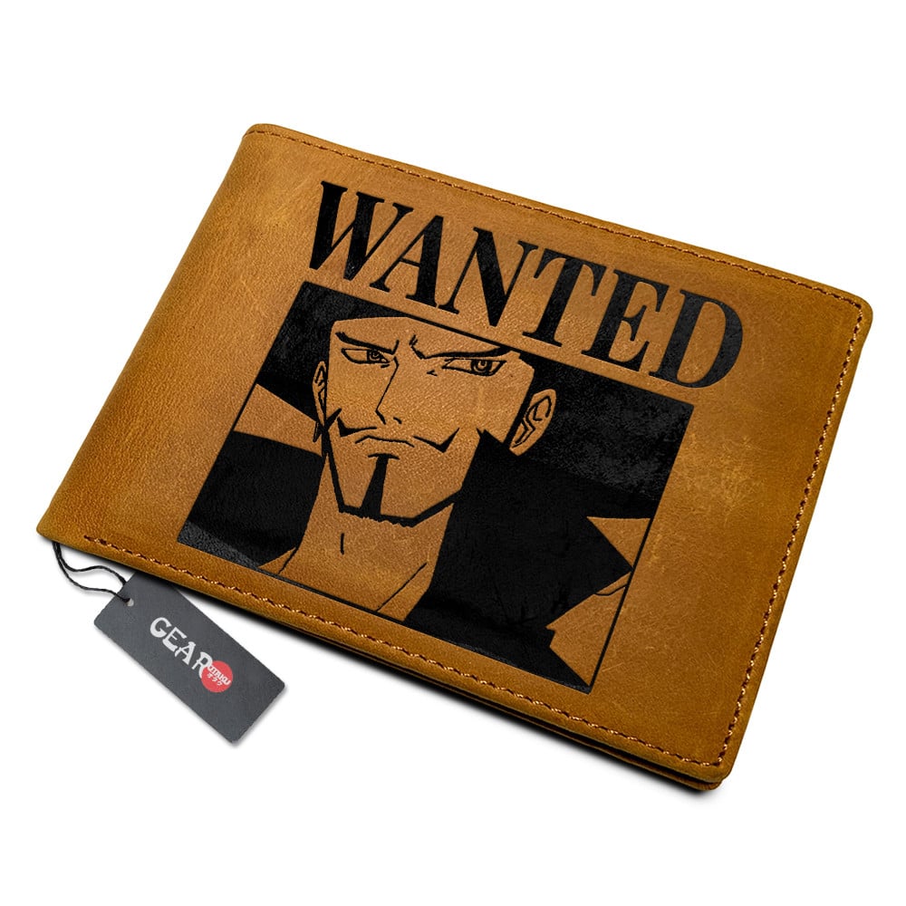 Dracule Mihawk Wanted Leather Wallet Anime