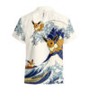 Merch Eevee Kanagawa Great Wave Eevee Hawaiian Shirt Pokemon Hawaiian Shirt Anime Hawaiian Shirt