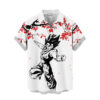 Japan Cherry Blossom Style Vegito Hawaiian Shirt Dragon Ball Z Hawaiian Shirt Anime Hawaiian Shirt