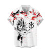 Japan Cherry Blossom Style Vegeta SSJ Vegeta Hawaiian Shirt Dragon Ball Z Hawaiian Shirt Anime Hawaiian Shirt